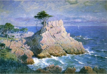  California Obras - Midway Point California también conocido como Cypress Point cerca de Monterey paisaje Luminismo William Stanley Haseltine